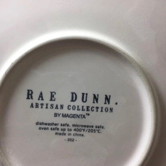 Rae Dunn Pumpkin Pie Plate Artisan Collection Ceramic White Round Fluted Edge - Picture 3 of 3